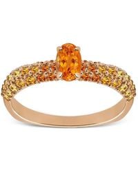 FULLORD - 18K Rose Eternity Diamonds And Sapphire Ring - Lyst