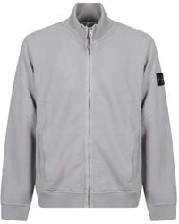 Stone Island - 6100066 Brushed Organic Cotton Fleece Track Jacket - Lyst