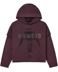 Purple Brand - Layered Rhinestone-Embellished Hoodie - Lyst