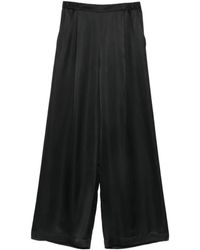 Carine Gilson - Wide-Leg Satin Trousers - Lyst