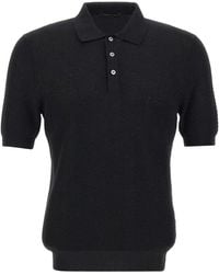 Gran Sasso - Textured-Knit Short-Sleeve Polo Shirt - Lyst