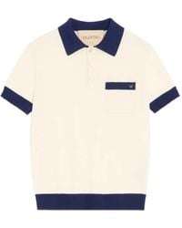 Valentino Garavani - Cotton Polo With Vgold - Lyst