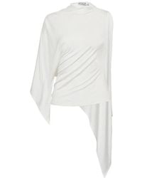 Self-Portrait - Draped Relaxed-Fit Top - Lyst