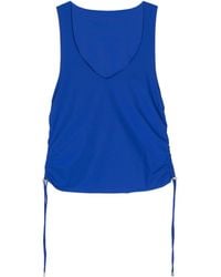 Patrizia Pepe - Ruched Scoop Tank Top - Lyst