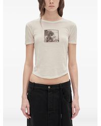 Ann Demeulemeester - Graphic-Print Jersey T-Shirt - Lyst