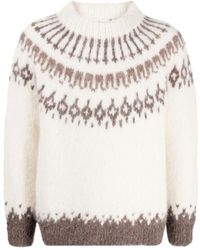 Bode - Patterned Intarsia-Knit Jumper - Lyst