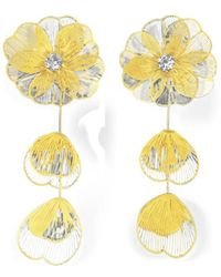 Hzmer Jewelry - Celestial Petal Drop Earrings - Lyst
