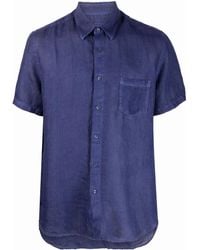 120% Lino - Slub-Texture Short-Sleeved Linen Shirt - Lyst