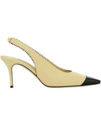 Manolo Blahnik - 70Mm Gaius Slingback Leather Pumps - Lyst