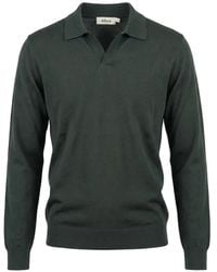 Altea - Polo-Collar Long-Sleeve Sweater - Lyst