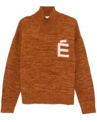 Etudes Studio - Trui Met Trechterhals En Borduurwerk - Lyst