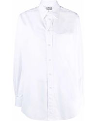Maison Margiela - Long-Sleeve Plain Organic Cotton Shirt - Lyst