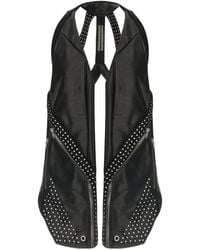 Rick Owens - Temple Leather Vest - Lyst