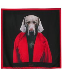 Max Mara - Foulard En Soie À Imprimé Chien - Lyst