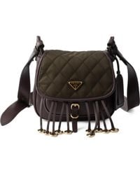 Prada - Corsaire Re-Nylon And Leather Mini Shoulder Bag - Lyst