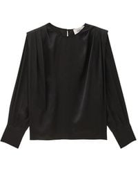 Ba&sh - Cadie Pleated Long-Sleeve Top - Lyst