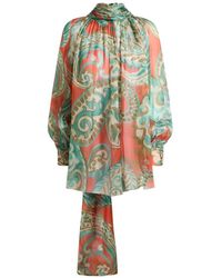 Etro - Bow Paisley Top - Lyst