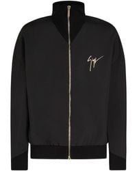 Giuseppe Zanotti - Embroidered-Logo Zip-Up Bomber Jacket - Lyst
