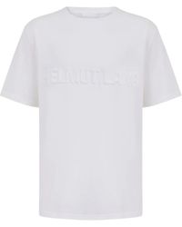 Helmut Lang - Embossed-Logo Cotton T-Shirt - Lyst