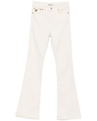 Lois - Logo-Patch Flared Trousers - Lyst