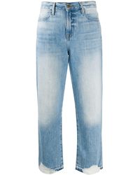 FRAME Cropped Jeans - Blauw