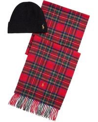 Polo Ralph Lauren - Logo-Embroidered Beanie Hat Set - Lyst