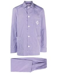 Ralph Lauren Purple Label - Pyjama mit Logo-Stickerei - Lyst