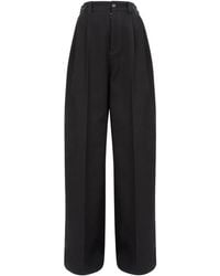 Maison Margiela - High-Waisted Pleated Wide-Leg Trousers - Lyst