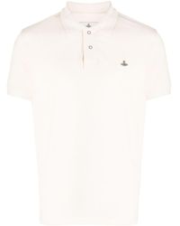 Vivienne Westwood - Orb-embroidered Cotton Polo Shirt - Lyst