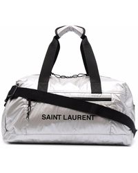 Saint Laurent - Metallic Logo-print luggage Bag - Lyst