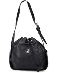 Vivienne Westwood - Leather Drawstring Bucket Shoulder Bag - Lyst