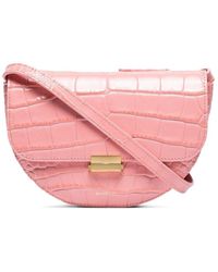 Wandler Anna Crocodile-effect Belt Bag - Pink