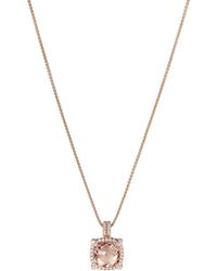 David Yurman Châtelaine ダイヤモンド モルガナイト ネックレス 18kローズゴールド - メタリック