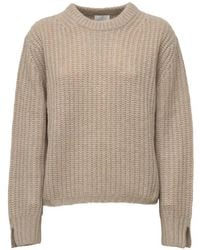 Allude - Ribbed-Knit Crew-Neck Sweater - Lyst