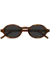 Saint Laurent - Oval-Frame Sunglasses - Lyst