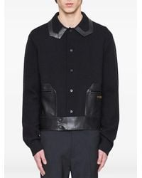 Amiri - Leather Patch Shirt Jacket - Lyst
