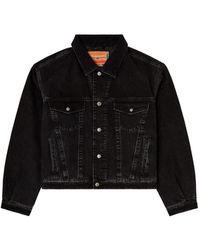 DIESEL - D-Ranger-T Corduroy-Collar Denim Jacket - Lyst