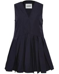 Jil Sander - Blusa De Algodón Con Cuello En V - Lyst