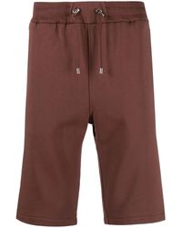 Balmain - Logo-Print Track Shorts - Lyst