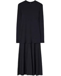 Jil Sander - Midikleid Im Layering-Look - Lyst