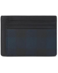 Burberry - Check-pattern Clip Card Holder - Lyst
