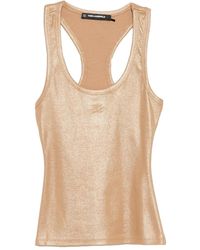 KARL LAGERFELD - Logo-Embroidered Coated Tank Top - Lyst