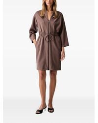 Joseph Ribkoff - Drawstring-Waist Zip-Up Mini Dress - Lyst