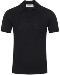 Orlebar Brown - Horton Tile Knitted Polo Shirt - Lyst