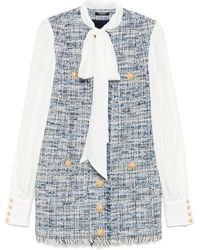 Balmain - Tweed Mini Dress - Lyst