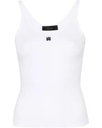 Amiri - Ma Embroidered Ribbed Tank Top - Lyst