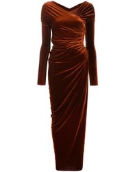 Alexandre Vauthier Fluwelen Jurk - Oranje