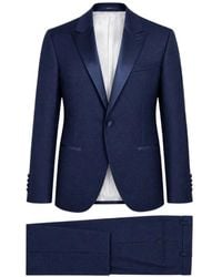 Paoloni - Jacquard-Woven Peak-Lapel Suit - Lyst