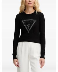 Guess - Bead-Embellished Logo-Patch Jersey - Lyst