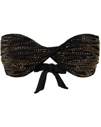 Twinset - Rhinestone-Embellished Bikini Top - Lyst